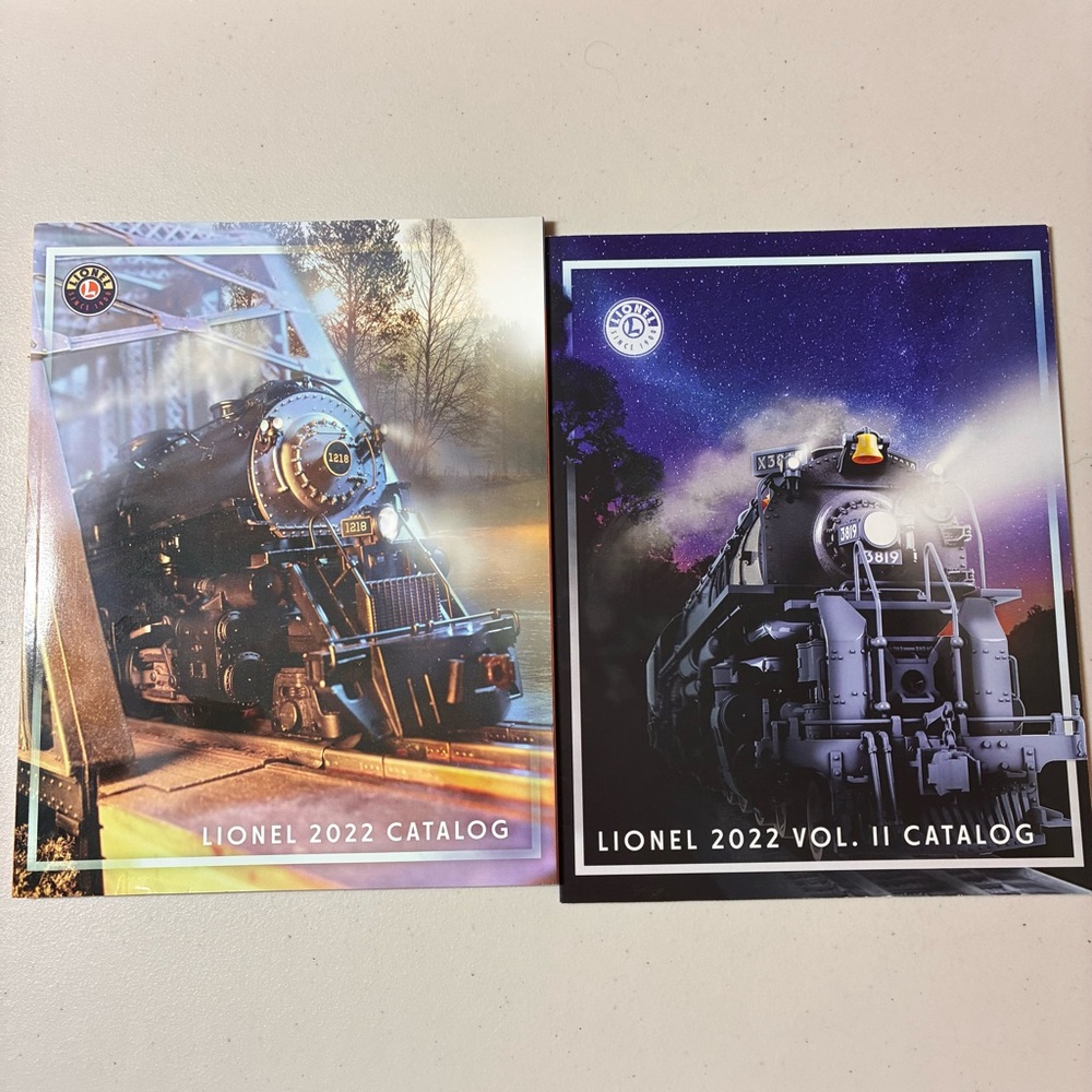 Lionel 2022 Train Catalog Set Vol I & II Vintage-Style Preowned